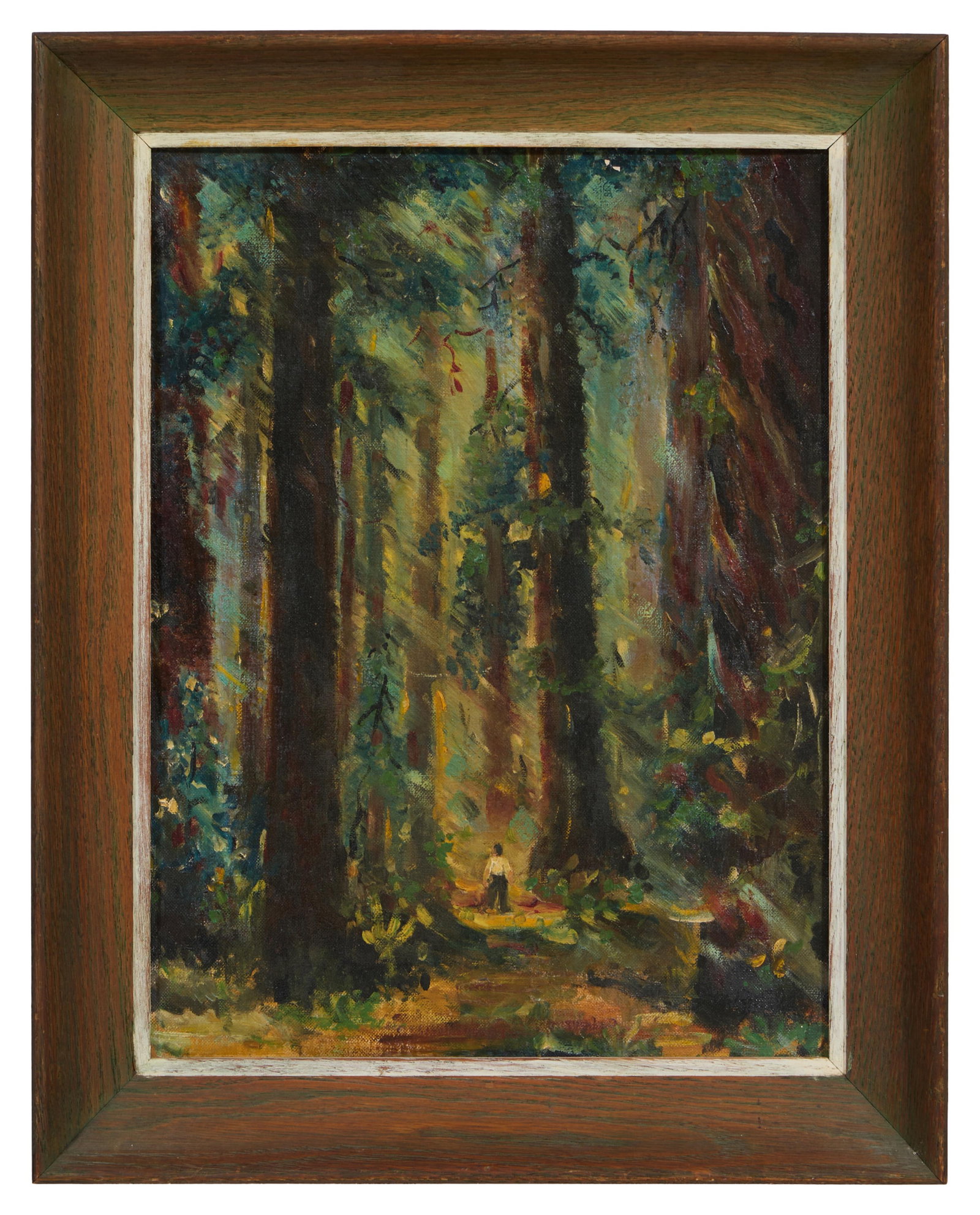 Steele Burden (American/Louisiana, 1900-1995), "Piney Woods," H.- 16 in., W.- 12 in., Framed- H.- 19 (1 of 3)