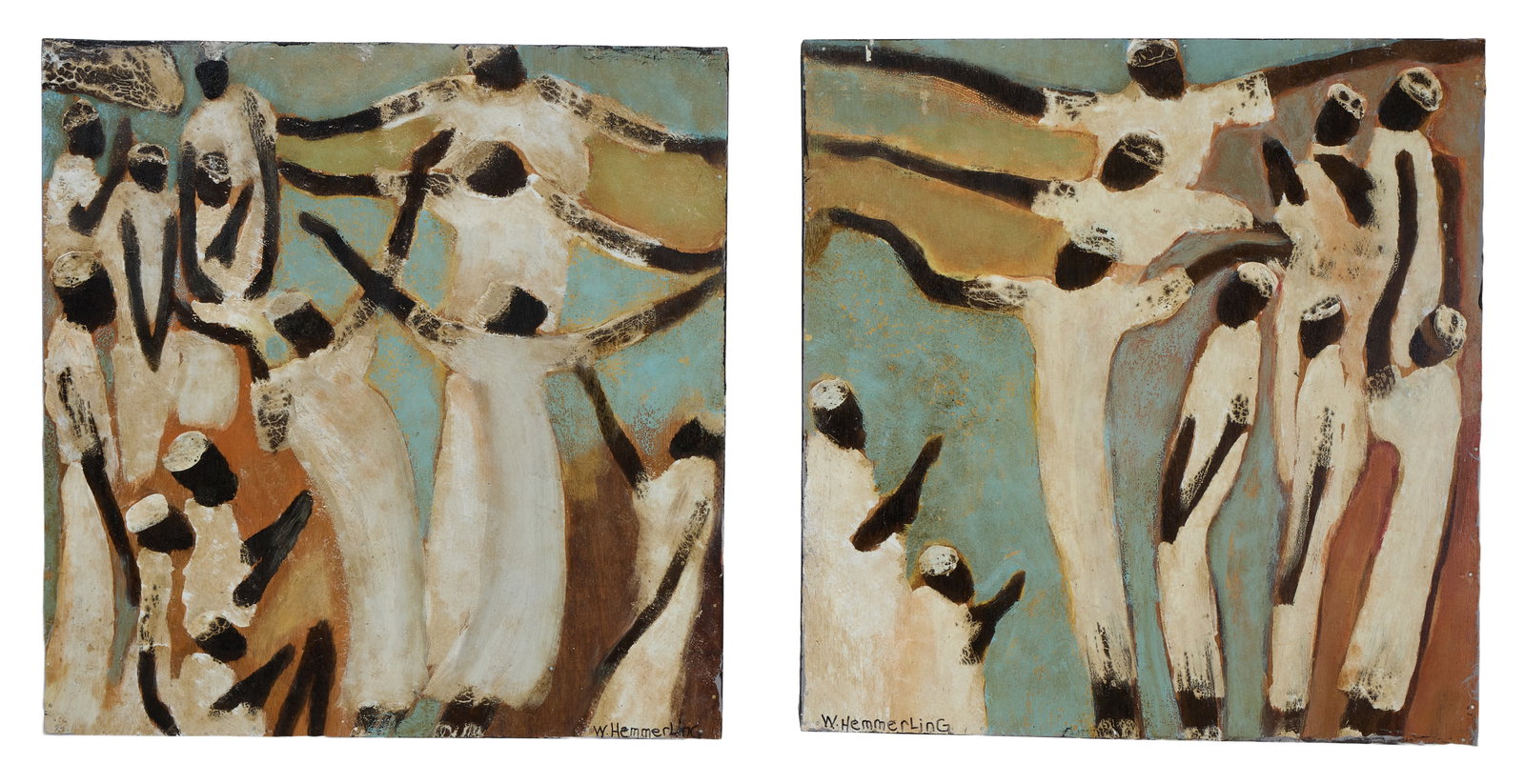 William Hemmerling (American/Louisiana, 1943-2009), "I'll Fly Away," 2007, Each- H.- 24 3/4 in., W.- (1 of 9)