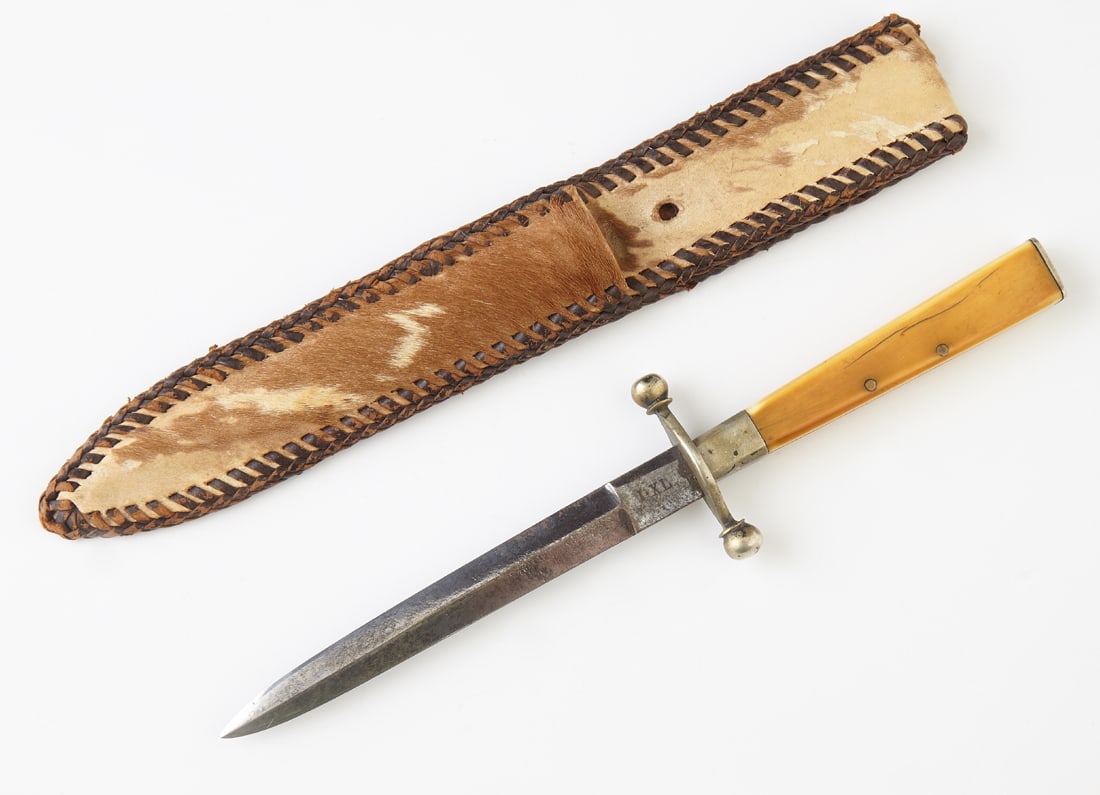George Wostenholm Dagger, 19th c., H.- 8 1/4 in., W.- 1 7/8 in., D.- 3/8 in.; L.- Blade- 4 in. (1 of 5)