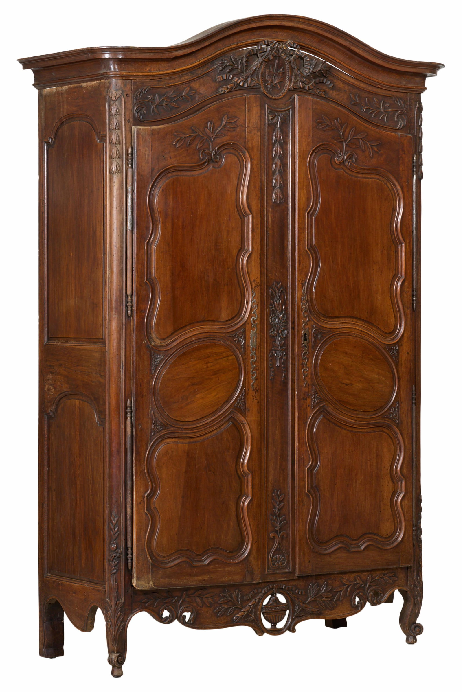 French Louis XV Style Walnut Armoire, Mid 19th c., H.- 103 in., W.- 67 in., D.- 27 1/2 in. (1 of 1)
