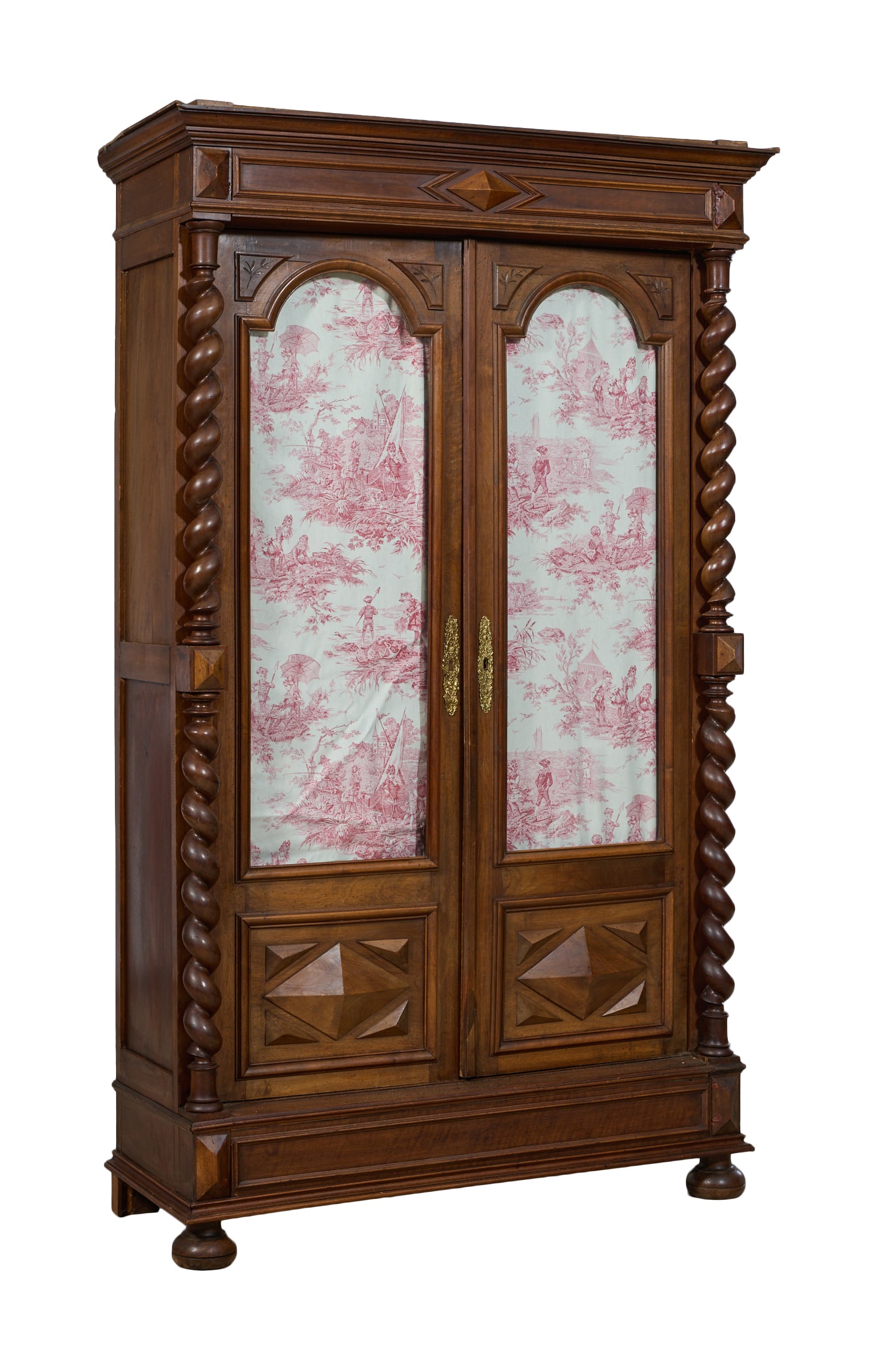 French Louis XIII Style Walnut Bibliotheque, 20th c., H.- 84 1/2 in., W.- 49 in., D.- 18 1/2 in. (1 of 1)