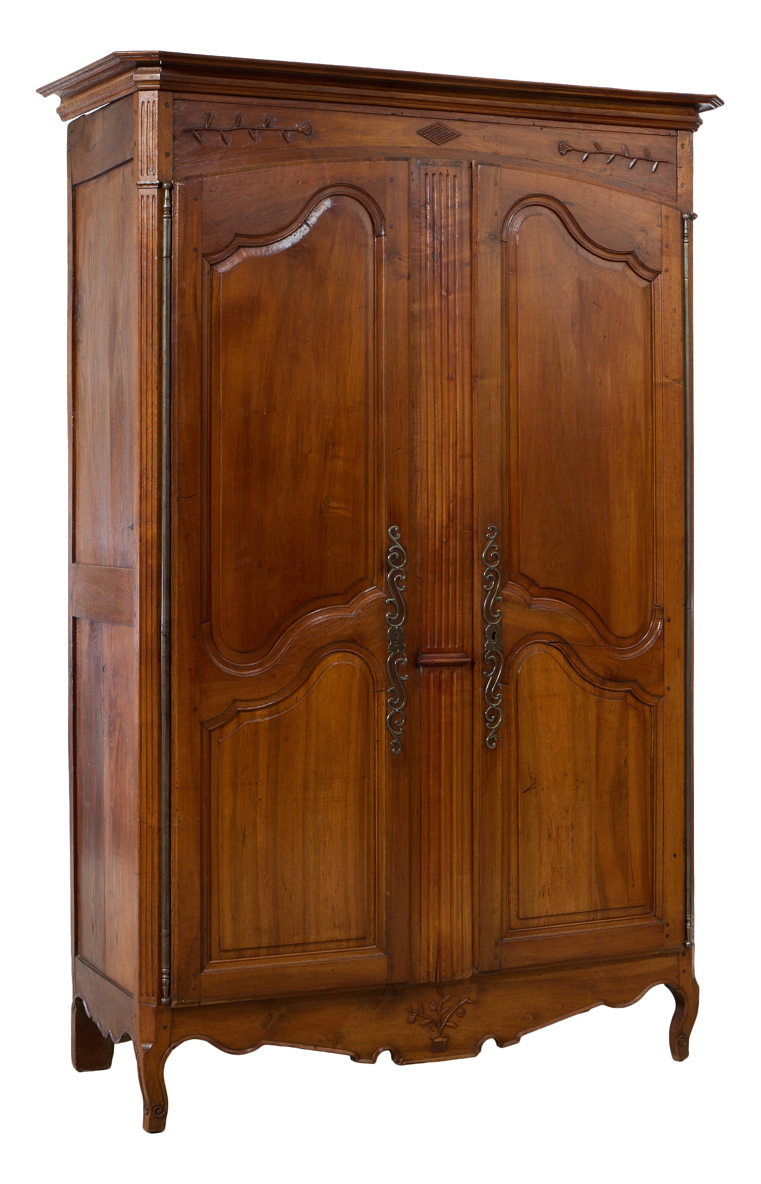 French Louis XV Style Walnut Armoire, mid 19th c., H.- 88 in., W.- 56 in., D.- 24 in. (1 of 1)