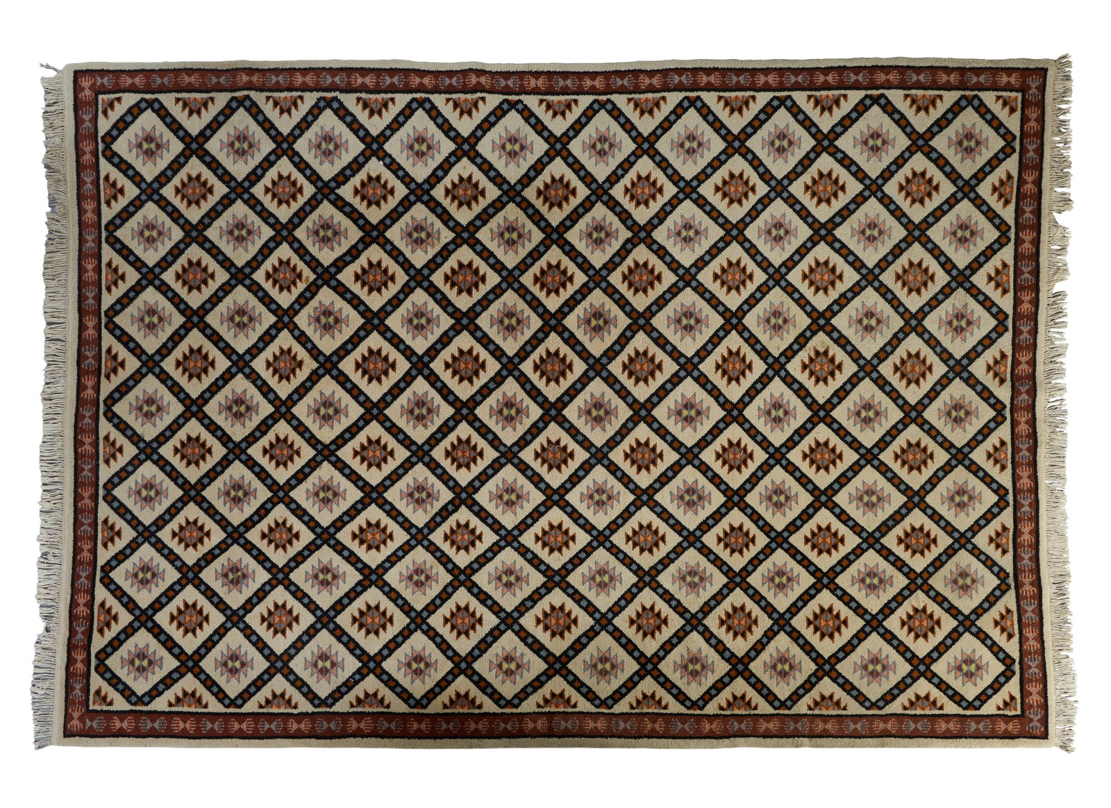 Tunisian Kairouan Carpet, 6' 9 x 9' 8. (1 of 2)