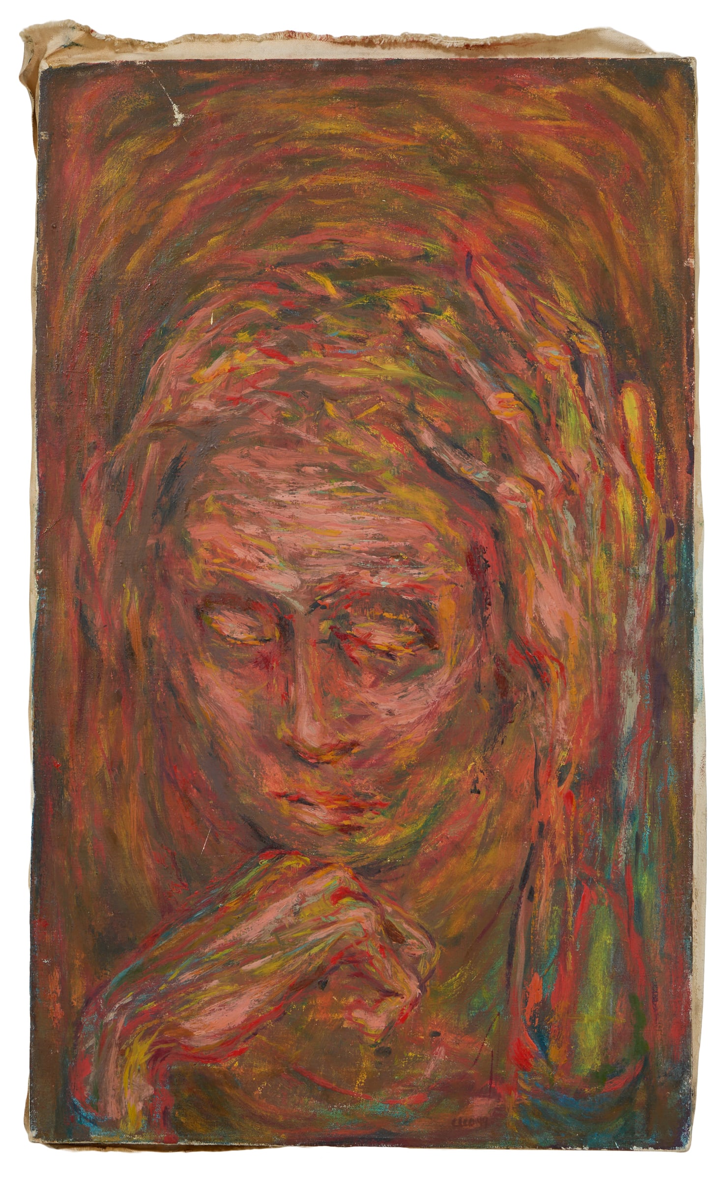 German Expressionist School Follower (Mid-20th Century), "Melancholia," 1949, H.- 23 in., W.- 14 in. (1 of 3)