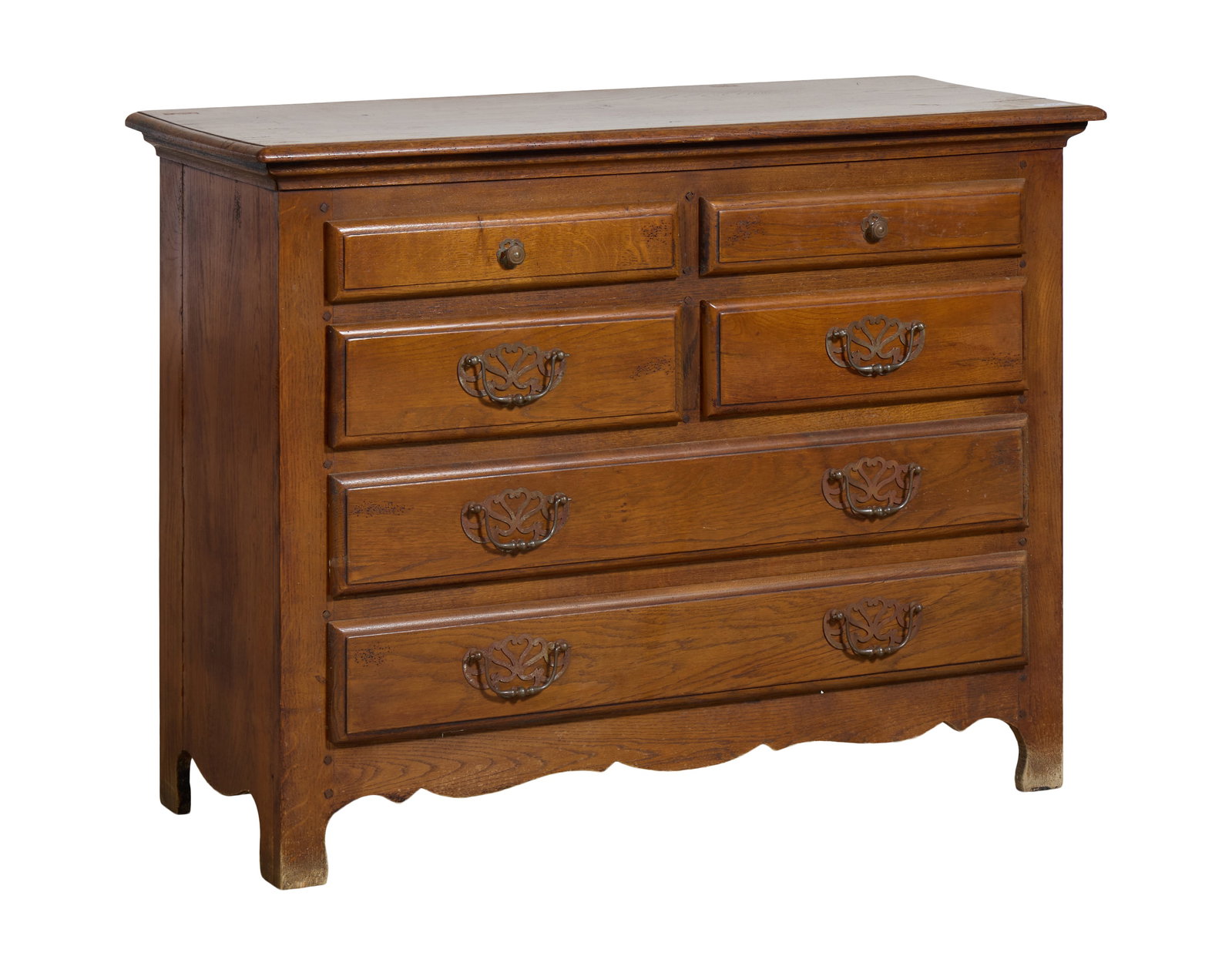 French Provincial Oak Commode, late 19th c., H.- 35 3/4 in., W.- 46 3/4 in., D.- 19 1/4 in. (1 of 1)