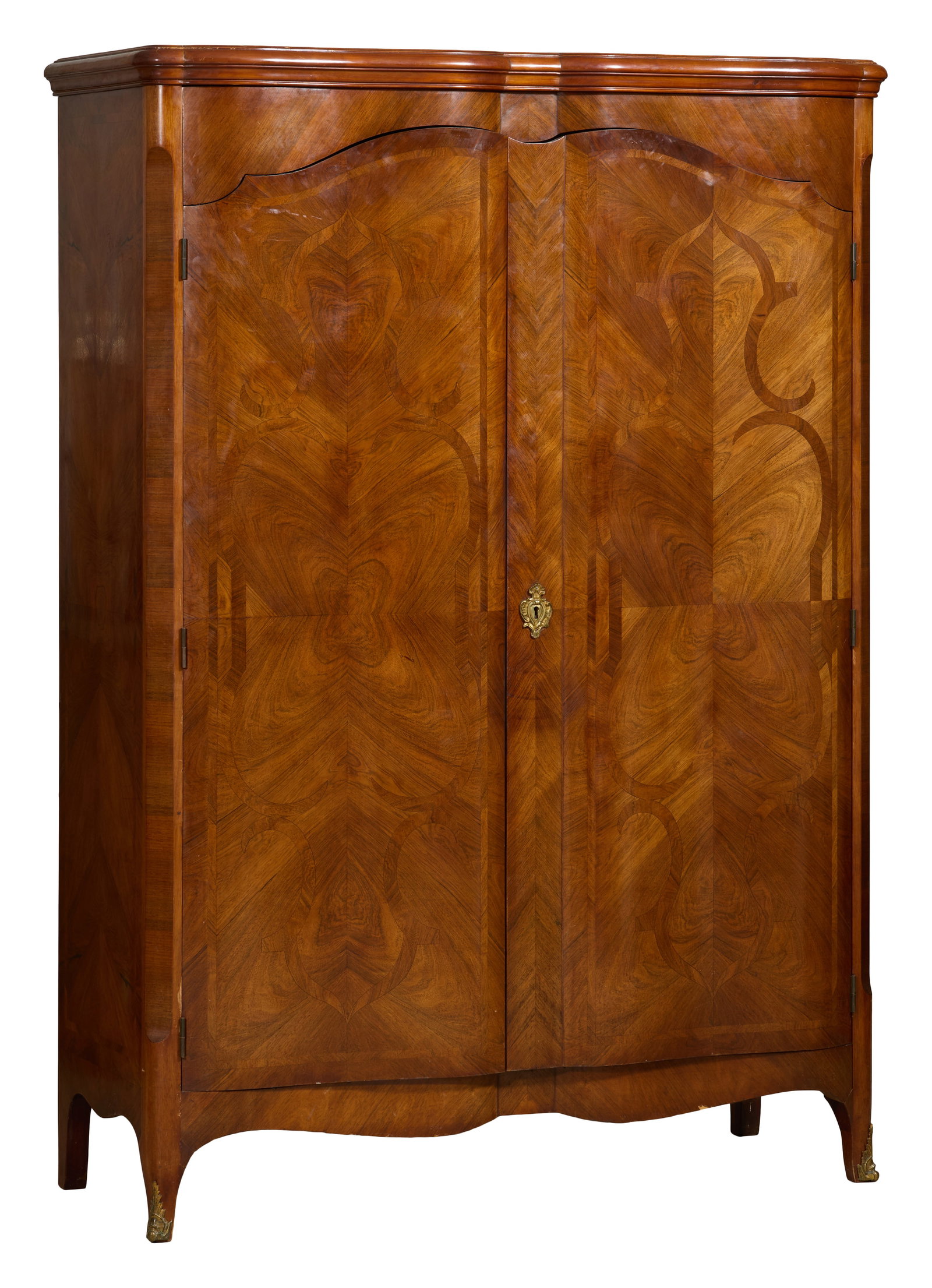 French Louis XV/XVI Transitional Style Parquetry Armoire, mid 20th c., H.- 74 1/2 in., W.- 19 3/8 (1 of 1)