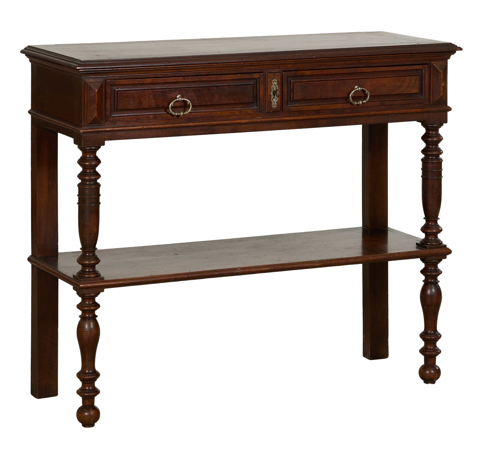 French Henri II Style Walnut Desserte, late 19th c., H.- 39 1/2 in., W.- 48 in., D.- 17 1/2 in. (1 of 1)