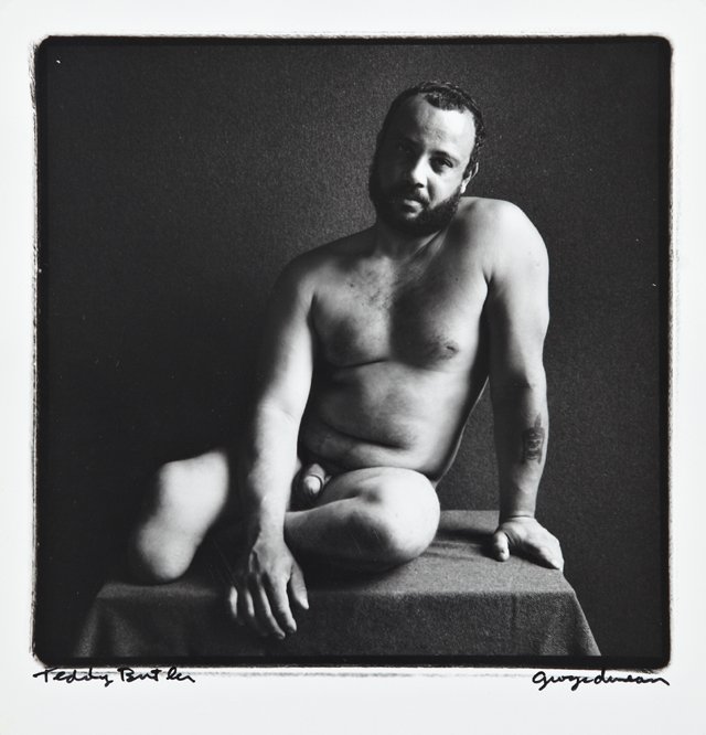 George Dureau (1930- ), "Teddy Butler," black and white: George Dureau (1930- ), "Teddy Butler," black and white photograph, titled l.l. margin, signed l.r. margin, shrink wrapped, H.- 10 in., W.- 8 in.