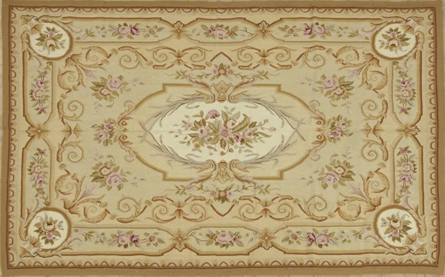 Louis Philippe Aubusson Carpet, 6' x 9'.: Louis Philippe Aubusson Carpet, 6' x 9'.