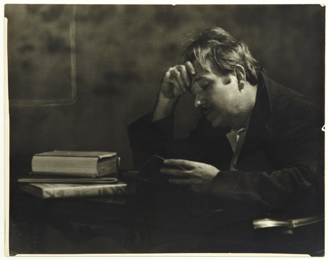 Joseph Woods (Pops) Whitesell (1878-1958), "Portrait of: Joseph Woods (Pops) Whitesell (1878-1958), "Portrait of a Mustachioed Man," 20th c., possibly William Faulkner, silver gelatin print, shrink wrapped, H.- 11 in., W.- 13 7/8 in.