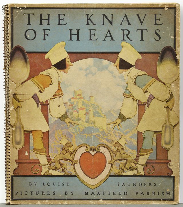 Book: "The Knave of Hearts," by Louise Saunders, 1925,: Book: "The Knave of Hearts," by Louise Saunders, 1925, with pictures by Maxfield Parrish, H.- 12 3/4 in., W.- 11 in.