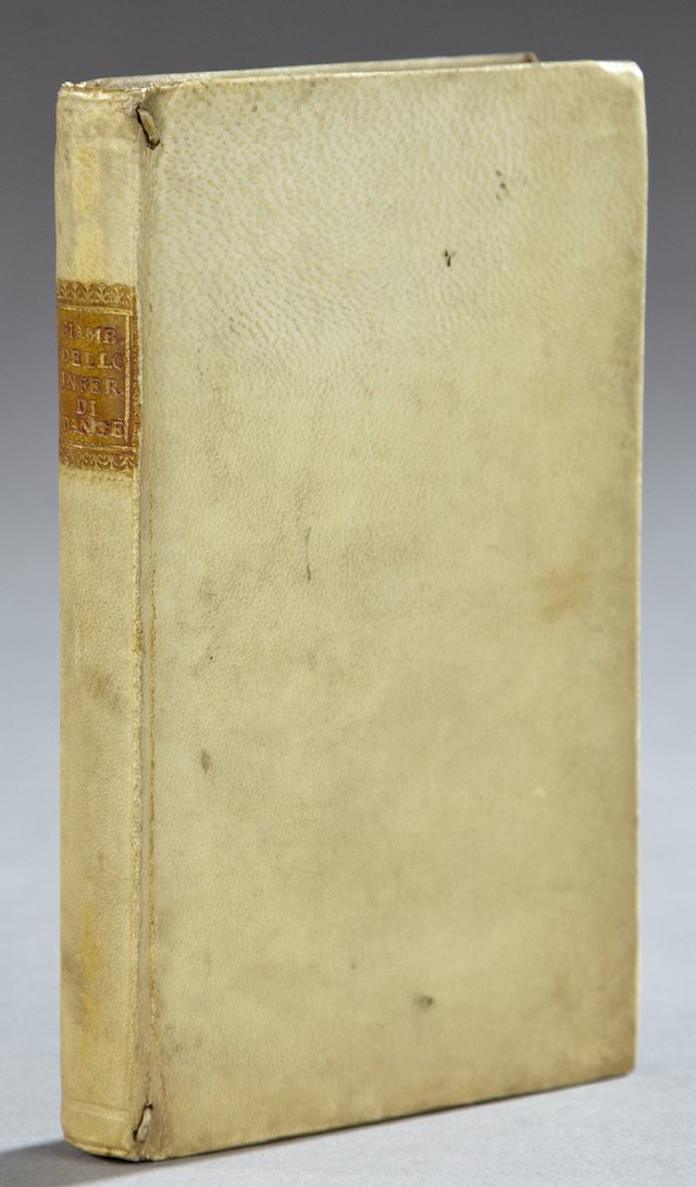 Book - Pierfrancesco Giambullari, "De'l Sito, Forma,: Book - Pierfrancesco Giambullari, "De'l Sito, Forma, and Misure, dello Inferno di Dante," Florence, 1544, in Moroccan leather binding, H.- 6 1/4 in., W.- 4 in.