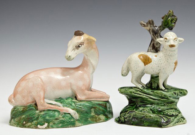 Two Staffordshire Animal Figures, 19th c., one of a (1 of 1)