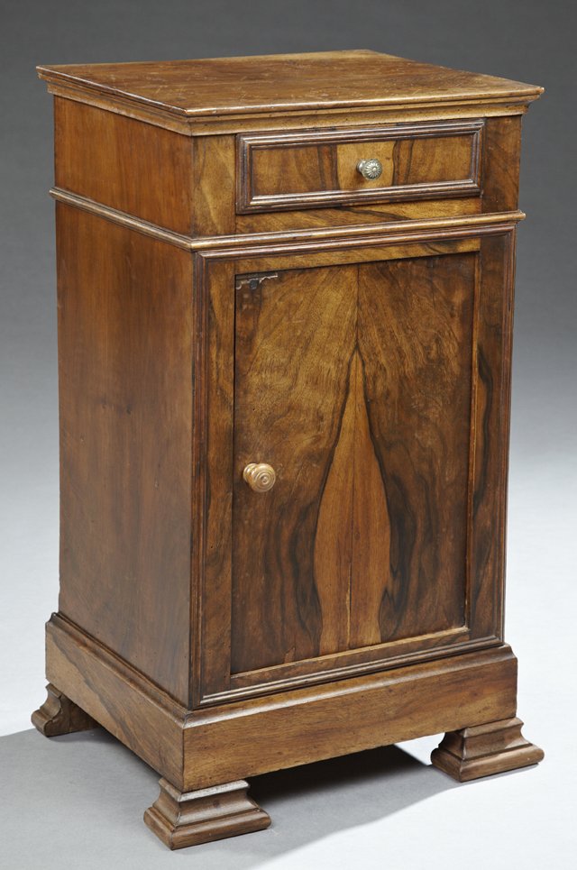 French Louis Philippe Carved Walnut Nightstand, 19th (1 of 1)