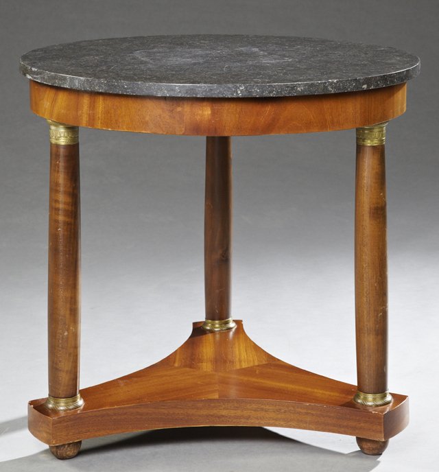 French Empire Style Ormolu Mounted Mahogany Marble Top (1 of 1)