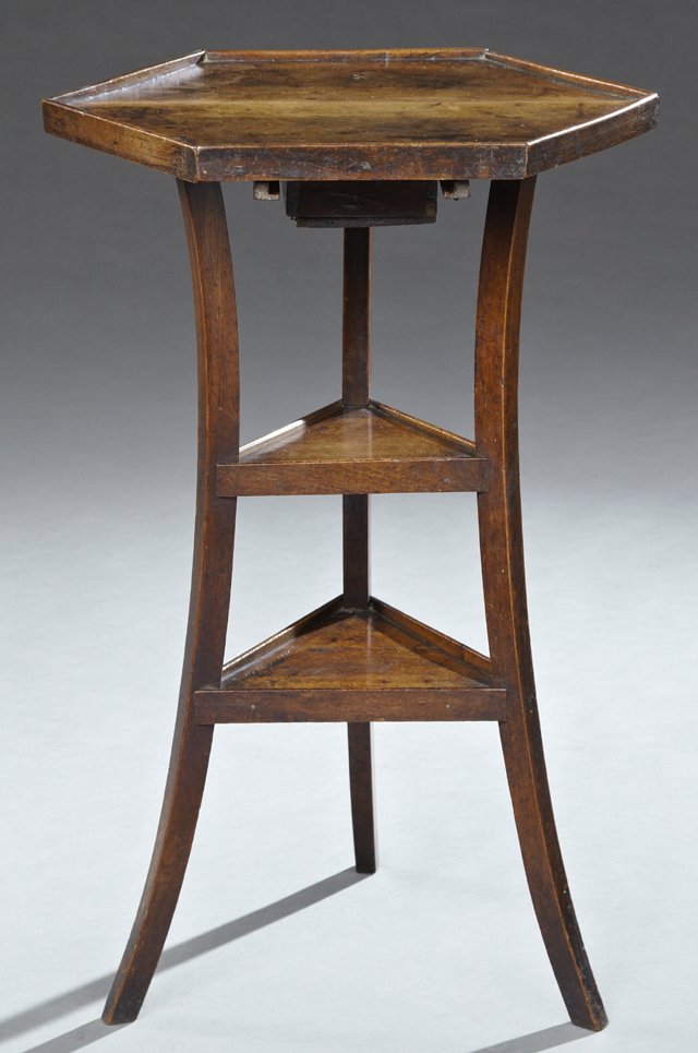 Arts and Crafts Period Carved Walnut Occasional Table, (1 of 1)