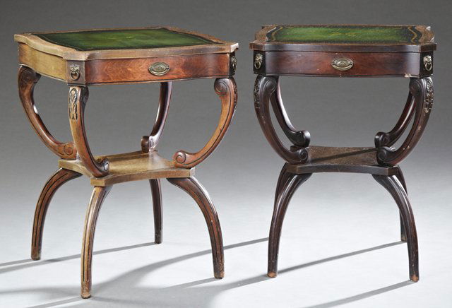 Pair of Regency Style Ormolu Mounted Mahogany Leather (1 of 3)