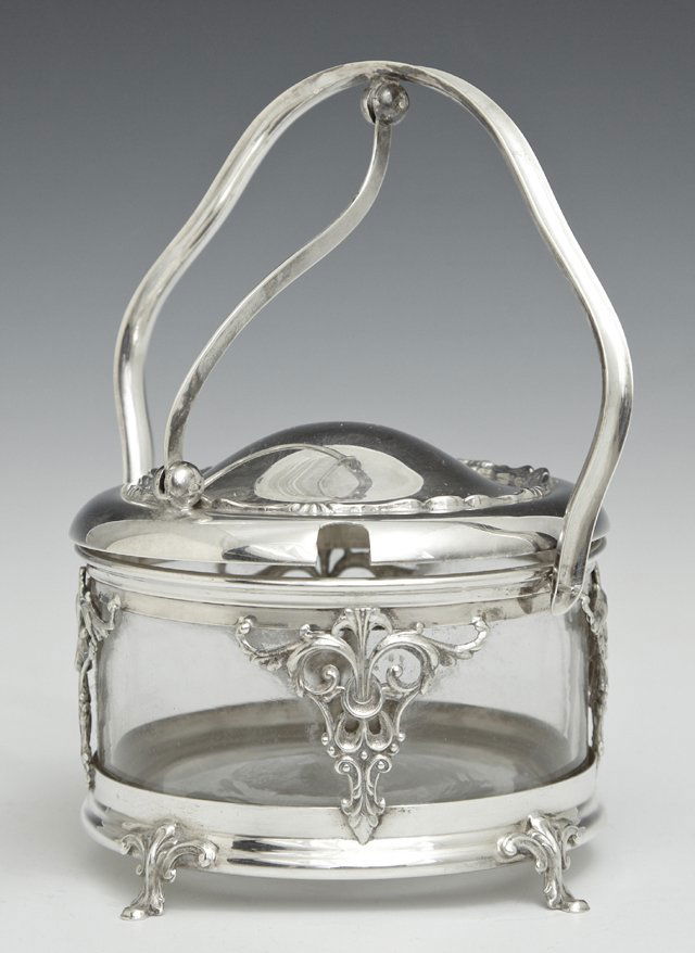 Peruvian Sterling Silver Mounted Jelly Dish, 20th c., (1 of 1)