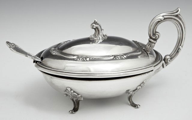 Sterling Silver Covered Jam Server, 20th c., by Camusso (1 of 2)
