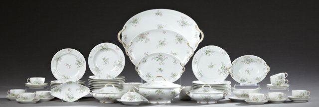 Ninety Piece Set of Limoges Porcelain Dinnerware, c. (1 of 2)