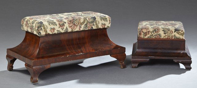 Two American Classical Carved Mahogany Hatbox (1 of 1)