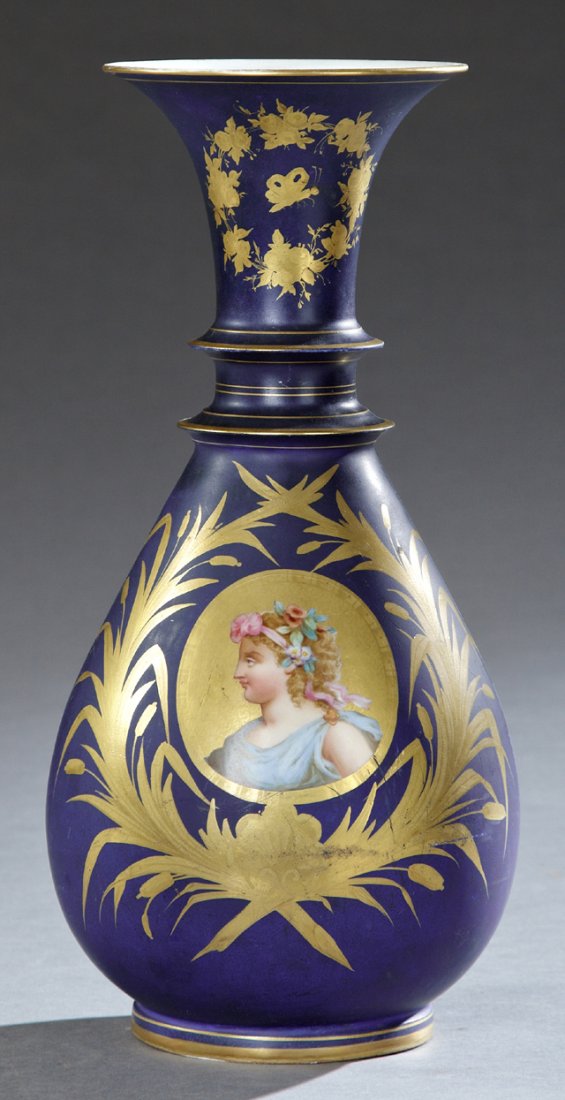 Continental Baluster Porcelain Vase, late 19th c., the (1 of 1)