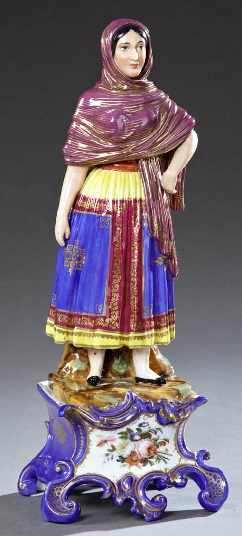 Large Old Paris Porcelain Figure, 19th c., of a woman (1 of 1)