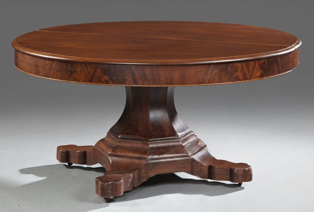 American Empire Flame Mahogany Banquet Dining table, (1 of 2)