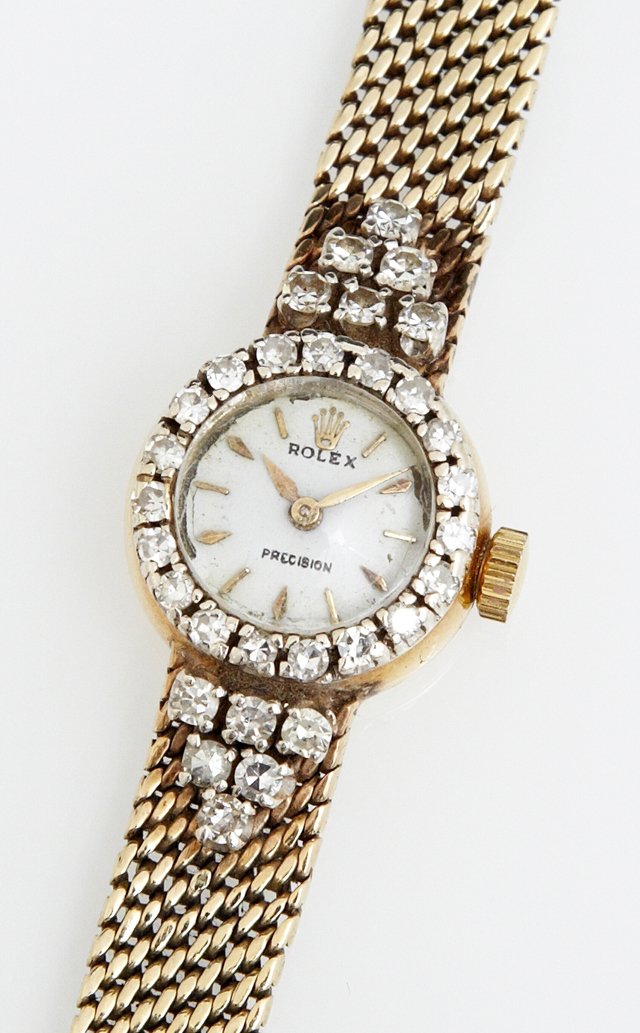 Lady's Vintage 18K Yellow Gold Rolex Dress Watch, mid (1 of 2)