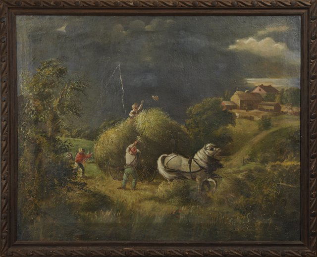 O.C. Greene, "The Hay Wagon Before the Storm," 1858, (1 of 1)