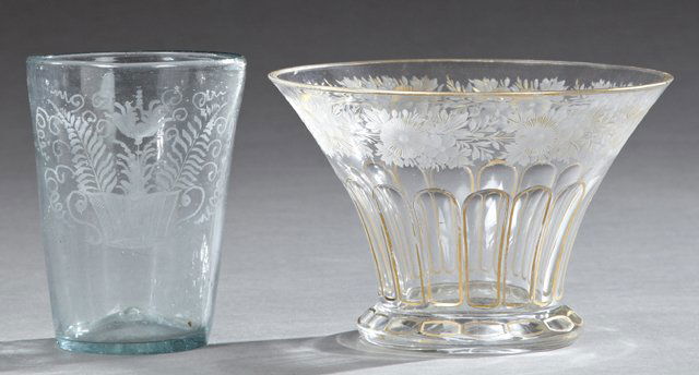 Two American Glass Bowls, a 19th c. example with a (1 of 1)