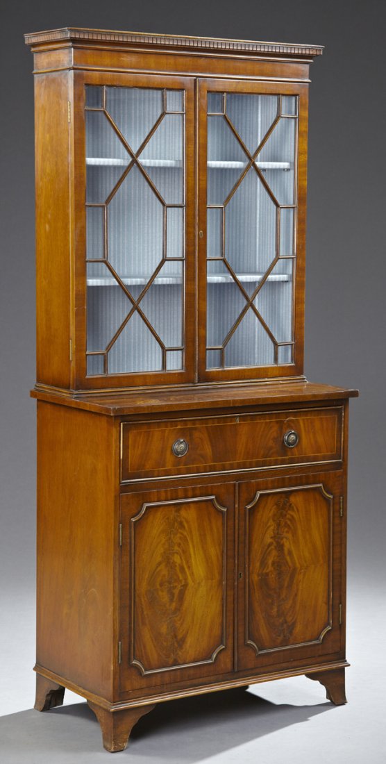 Diminutive Carved Mahogany Chippendale Style Secretary (1 of 2)