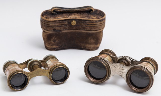 Two Mother-of-Pearl and Brass Opera Glasses, late 19th (1 of 1)