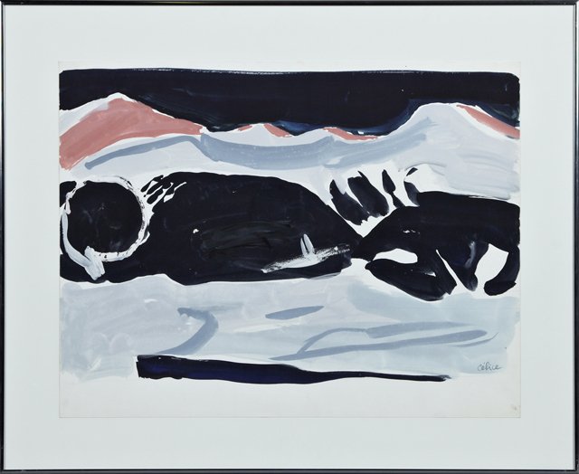 Pierre Celice (1932-, French), "Paysage Noir et Blanc," (1 of 1)
