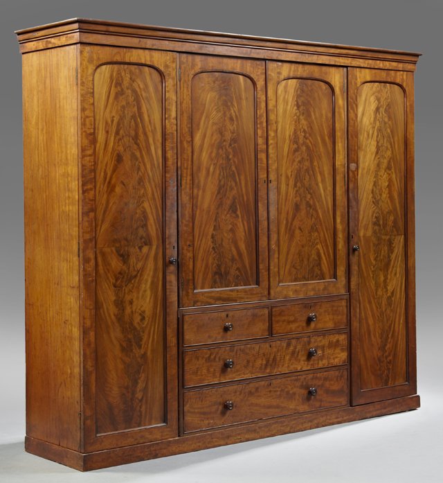 English George IV Carved Mahogany Armoire, 19th c., the (1 of 10)