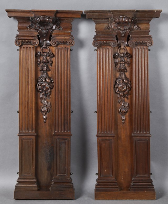 Pair of Victorian Carved Walnut Architectural Elements, (1 of 1)