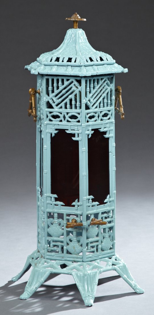 French Enameled Cast Iron Room Heater, late 19th c., by (1 of 3)