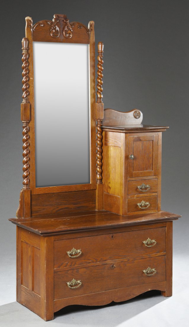 American Victorian Carved Oak Dresser, late 19th c., (1 of 1)