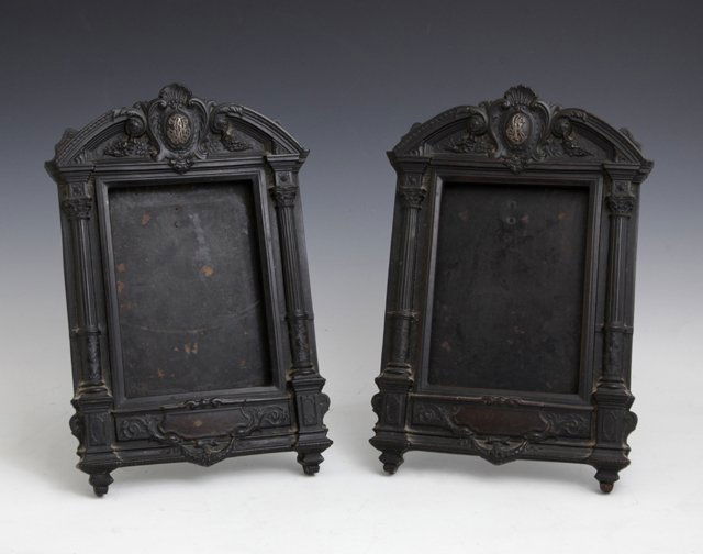 Pair of Gutta Percha Easel Picture Frames, c. 1870, the (1 of 1)