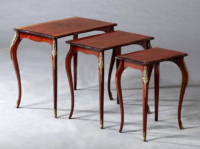 Nest of Three French Louis XV Style Ormolu Mounted (1 of 2)