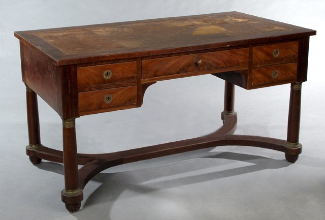 French Empire Style Carved Mahogany Ormolu Mounted (1 of 2)