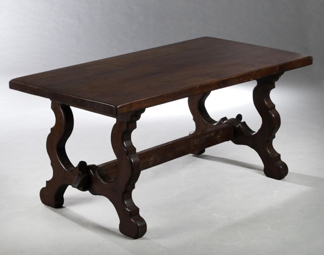 French Provincial Carved Oak Farmhouse Table, early (1 of 1)