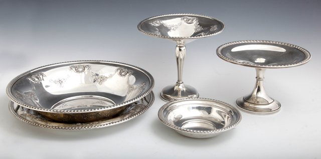 Five Pieces of American Sterling Silver Tableware, (1 of 1)
