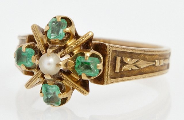 Lady's Antique Rose Gold Dinner Ring, c. 1900, with a (1 of 1)