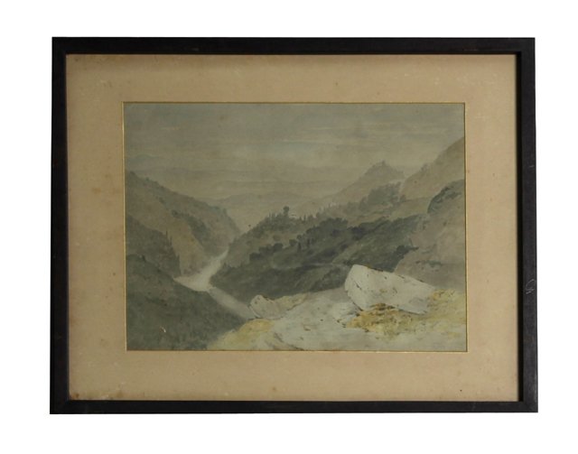 English School, "View of the Road Through the Hills," (1 of 1)