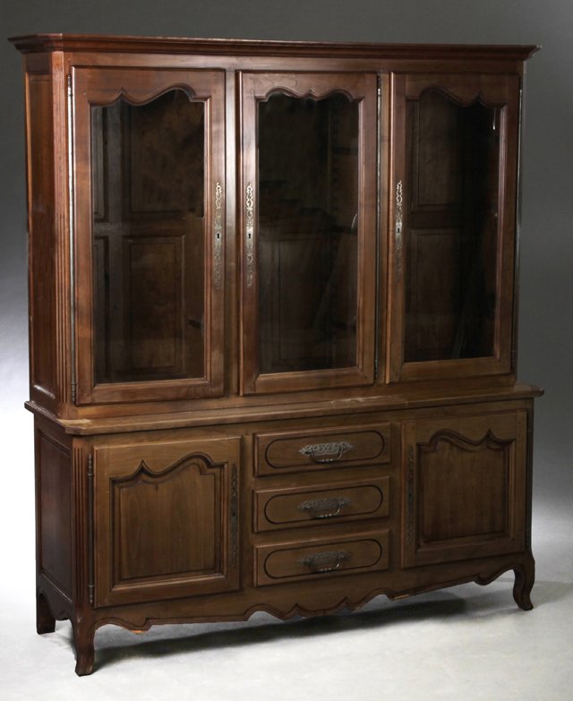 French Louis Philippe Style Carved Cherry Bookcase (1 of 1)