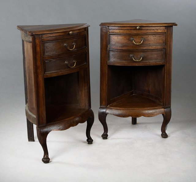 Pair of English Queen Anne Style Carved Birch Corner (1 of 1)