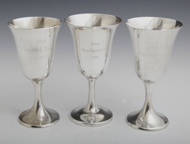 Mardi Gras- Group of Three Sterling Goblets, consisting (1 of 1)