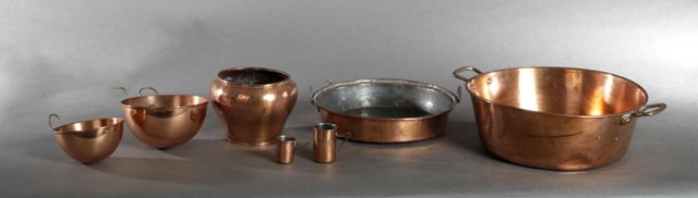Group of Seven Copper Items, 19th and 20th c., (1 of 1)