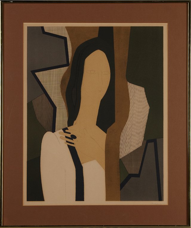 Andre Minaux (1923-1986), "Ariane," colored print, (1 of 1)